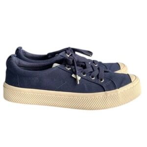Cariuma OCA Low Canvas Sneakers Womens 7.5 Blue Skate Walking Casual Flat